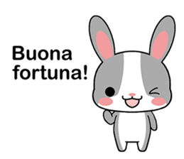 Rabbits with Italian phrases & gestures sticker #6708217