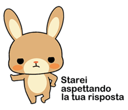 Rabbits with Italian phrases & gestures sticker #6708227