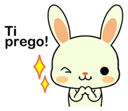 Rabbits with Italian phrases & gestures sticker #6708235