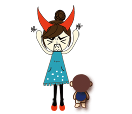 Mon and baby sticker #6708810