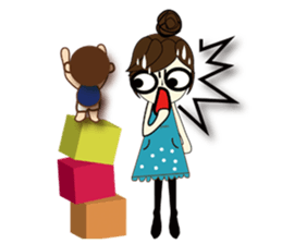 Mon and baby sticker #6708821