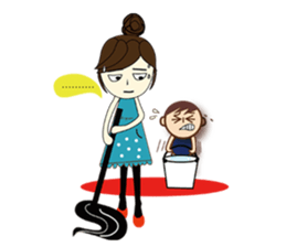 Mon and baby sticker #6708842