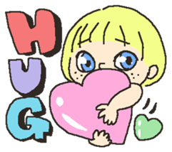 Girl of pastel color sticker #6708848