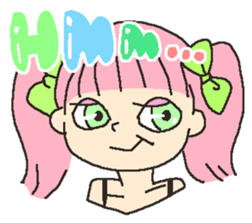 Girl of pastel color sticker #6708850