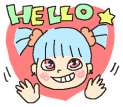 Girl of pastel color sticker #6708852