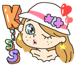 Girl of pastel color sticker #6708853