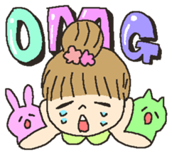 Girl of pastel color sticker #6708864