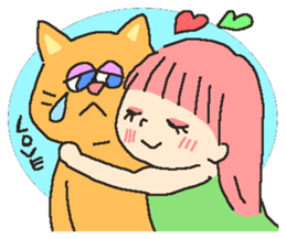 Girl of pastel color sticker #6708871