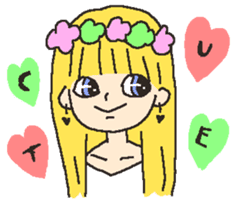 Girl of pastel color sticker #6708878