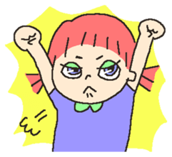 Girl of pastel color sticker #6708884