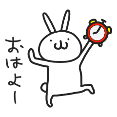 Simple stamp of simple rabbit