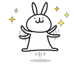 Simple stamp of simple rabbit sticker #6709778