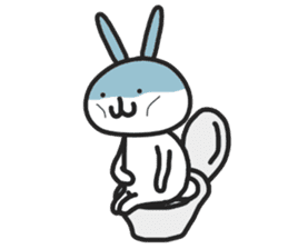 Simple stamp of simple rabbit sticker #6709783