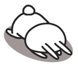 Simple stamp of simple rabbit sticker #6709786