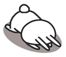 Simple stamp of simple rabbit sticker #6709786