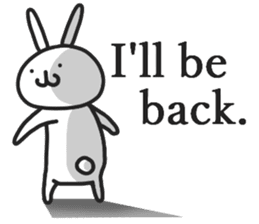 Simple stamp of simple rabbit sticker #6709794