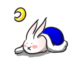 Cute white bunny sticker #6709851