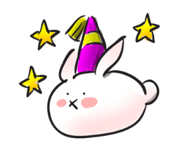 Cute white bunny sticker #6709852