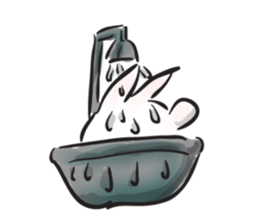 Cute white bunny sticker #6709853