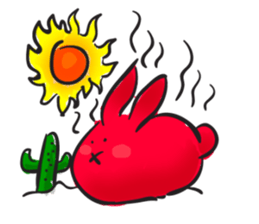 Cute white bunny sticker #6709856