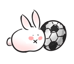 Cute white bunny sticker #6709862
