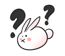 Cute white bunny sticker #6709879