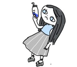 Sake pond meat forests Girls sticker #6711342