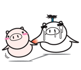Fairy of a pig - Takeshi & wife - sticker #6711731