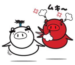 Fairy of a pig - Takeshi & wife - sticker #6711735