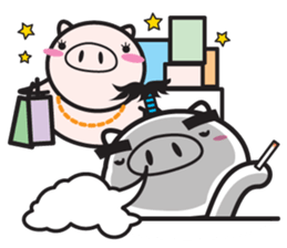 Fairy of a pig - Takeshi & wife - sticker #6711739