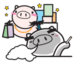 Fairy of a pig - Takeshi & wife - sticker #6711739