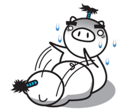 Fairy of a pig - Takeshi & wife - sticker #6711741