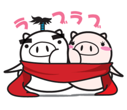 Fairy of a pig - Takeshi & wife - sticker #6711743