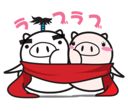 Fairy of a pig - Takeshi & wife - sticker #6711743