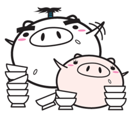 Fairy of a pig - Takeshi & wife - sticker #6711750