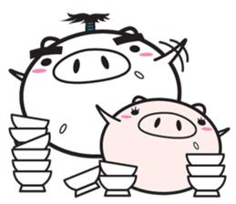 Fairy of a pig - Takeshi & wife - sticker #6711750