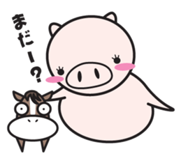 Fairy of a pig - Takeshi & wife - sticker #6711752