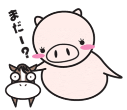 Fairy of a pig - Takeshi & wife - sticker #6711752