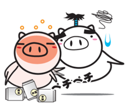 Fairy of a pig - Takeshi & wife - sticker #6711756