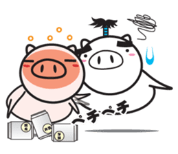 Fairy of a pig - Takeshi & wife - sticker #6711756