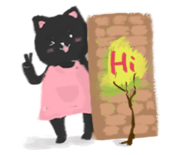 Black Cat Monmon sticker #6712266