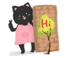 Black Cat Monmon sticker #6712266