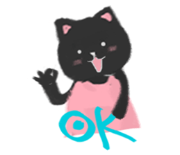 Black Cat Monmon sticker #6712270