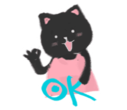 Black Cat Monmon sticker #6712270