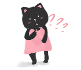 Black Cat Monmon sticker #6712272