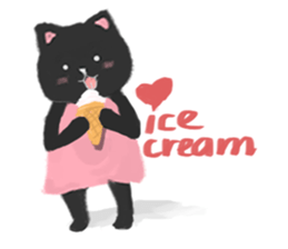 Black Cat Monmon sticker #6712278