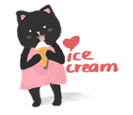 Black Cat Monmon sticker #6712278