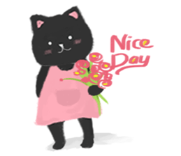 Black Cat Monmon sticker #6712280