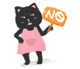 Black Cat Monmon sticker #6712286