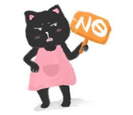 Black Cat Monmon sticker #6712286